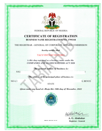 Business Name Registration